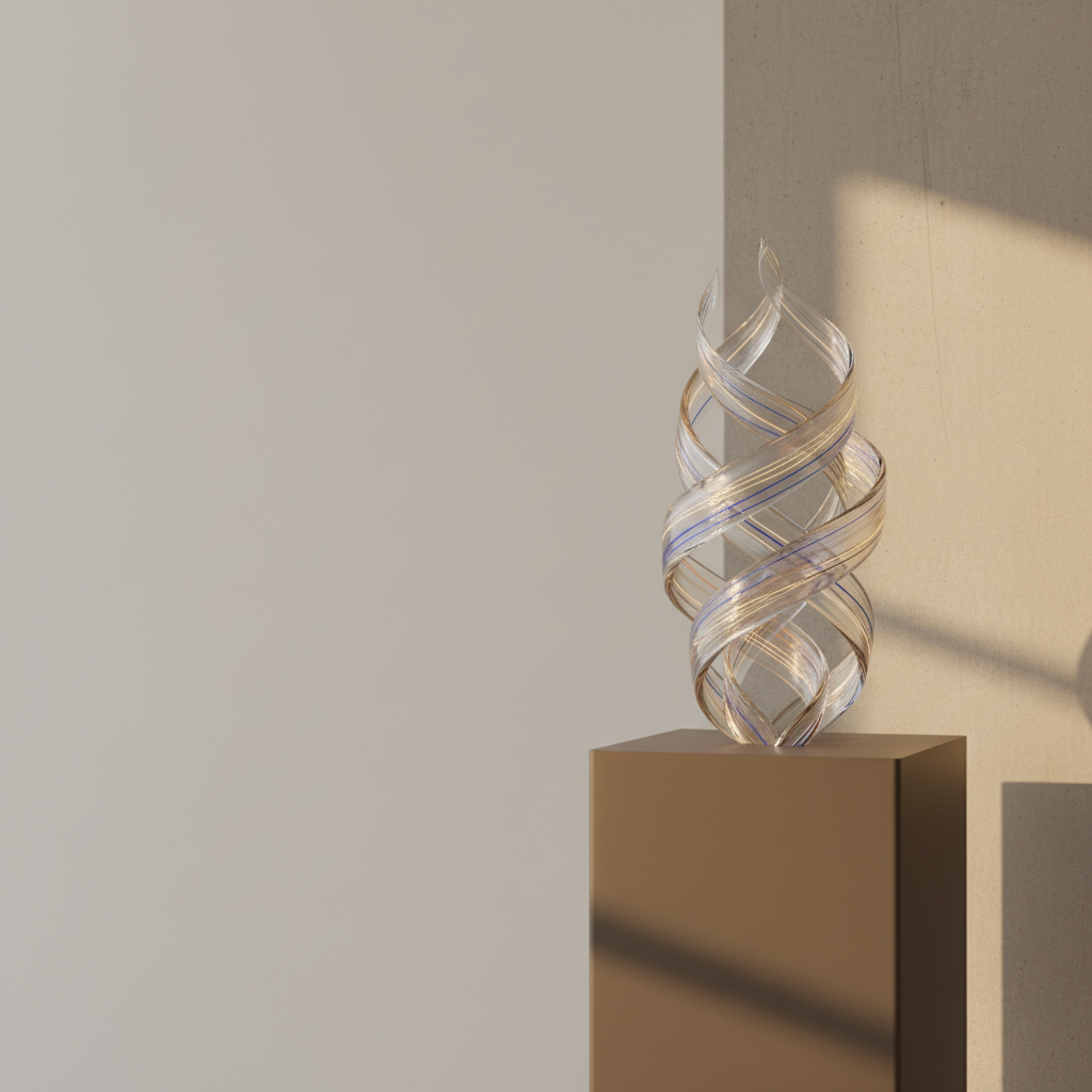 Abstract data visualisation of growth forecasting models projecting intangible asset performance