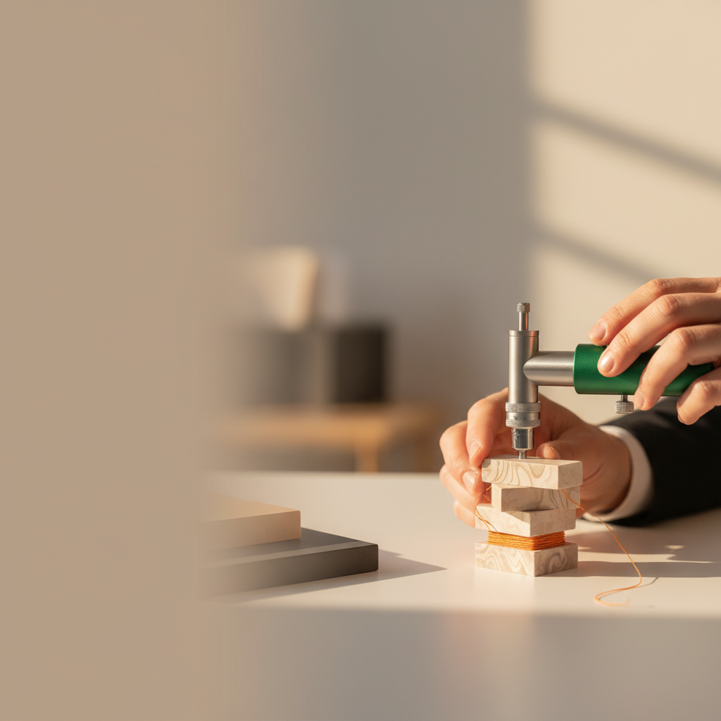 Hands using precision measuring instruments, representing careful IP loan value calculation