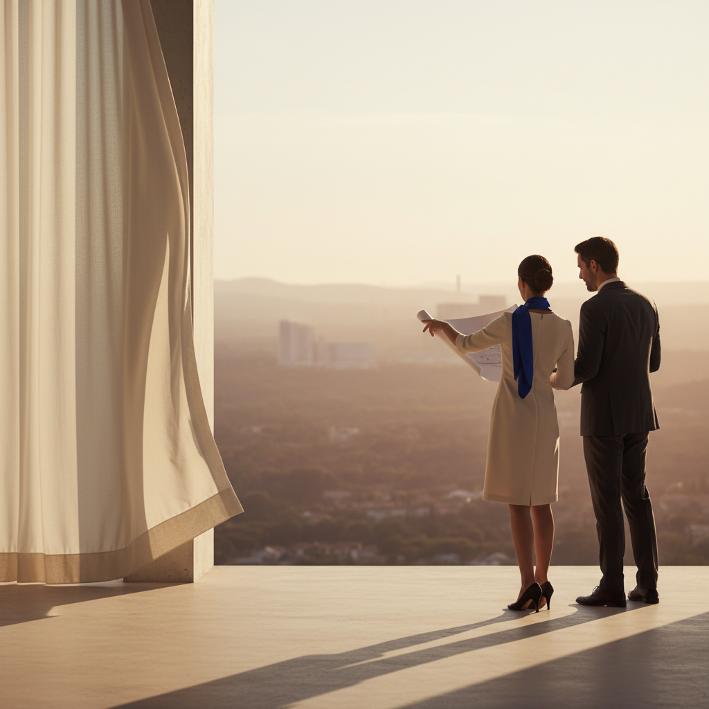 Two professionals reviewing lending documents together, representing borrower preparation